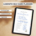 6 Month Undated Self Care Planner for iPad | Digital Skincare & Wellness Planner | GoodNotes Notebook