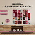 Feeling Plum: Wall Collage Kit | 30 Printable Aesthetic Cards | Burgundy Mood Cards | Vision Board | Journaling Ephemera
