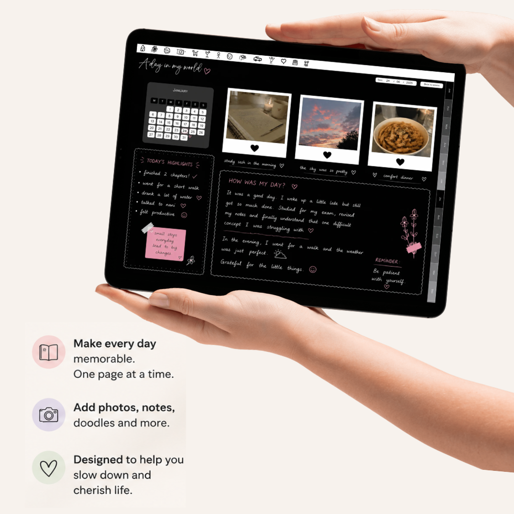 Digital Scrapbook | Hyperlinked Digital Scrapbook for GoodNotes | Memory Journal | Digital Memory Book | Scrapbooking Planner PDF