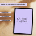 Undated Digital Writing Journal | Prompts, Free-Writing (PDF Pattern)