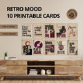 Retro Mood Quote Cards: Vintage Editorial 4x6 Printable Set (Digital Download)