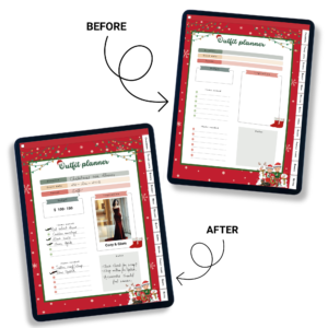 Undated digital Christmas planner for iPad and GoodNotes